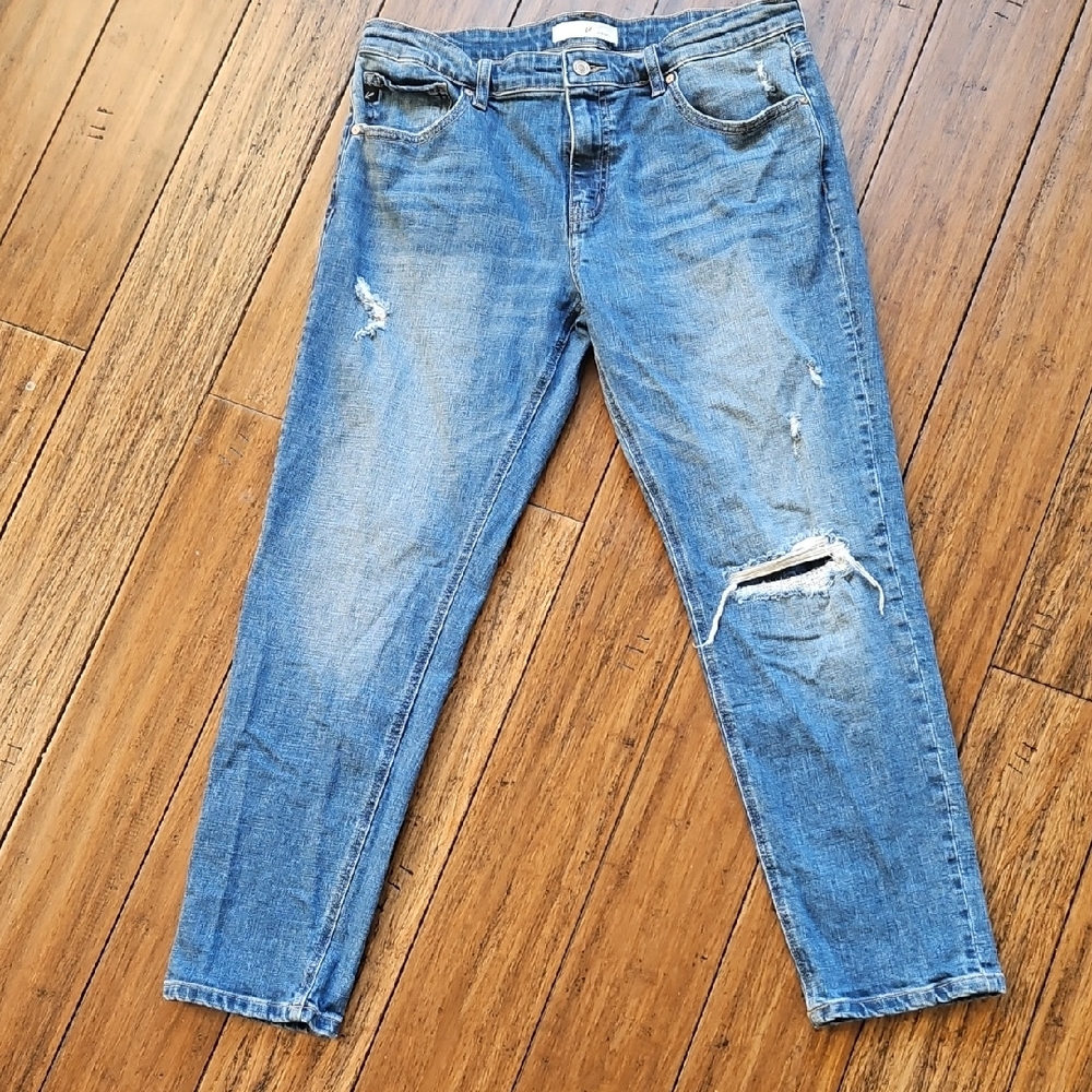 KanCan Distressed Light Blue Boyfriend Jeans